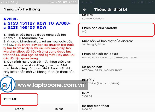 Hướng dẫn cập nhật android 6.0 cho Oppo