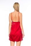  Dreamy VX11 Váy ngủ lụa cao cấp hai dây ren 3D xẻ đùi, cổ ren xẻ ngực chữ V sexy có 2 màu đỏ đô và nude đồng 