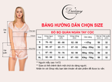  Dreamy DN11 Đồ Bộ Ngủ Lụa Tay Ngắn phối ren cổ chữ V có 3 màu nude đồng, hồng pastel và xanh bơ 