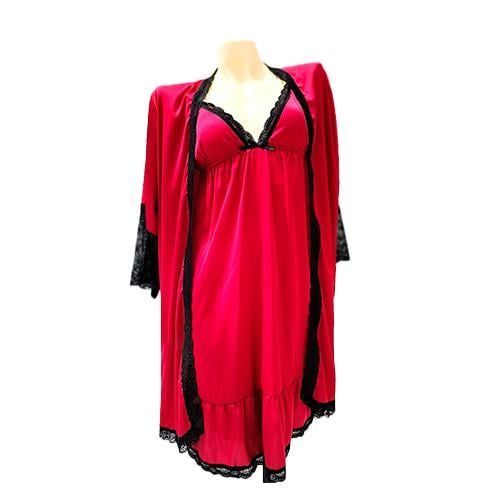  Set áo choàng kèm váy ngủ lụa nữ hai dây xòe đuôi bèo cực cuốn hút Dreamy- CVX23-70 