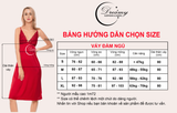  Dreamy VD01 Váy ngủ lụa cao cấp mặc nhà dáng dài 2 dây phối ren có 4 màu trắng đen xanh đen và đỏ đô 