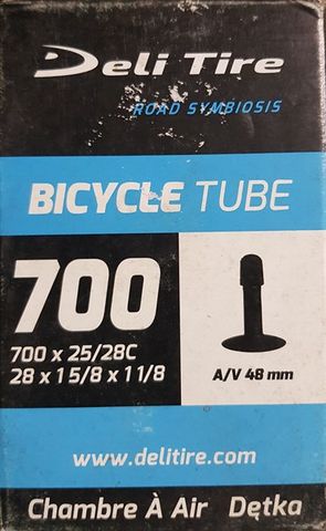 Săm Deli 700x25/28C (28x15/8x11/8) A/V 48mm