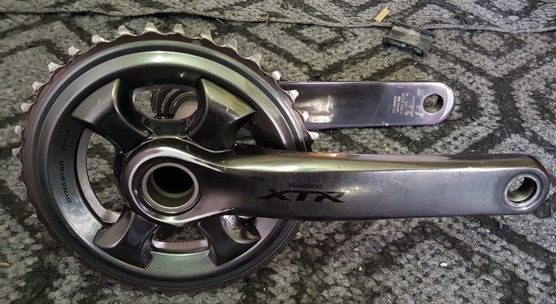  Giò đĩa second-hand SHIMANO XTR FC-M9000/Bạc | SHIMANO XTR FC-M9000 second-hand Crankset/Silver 