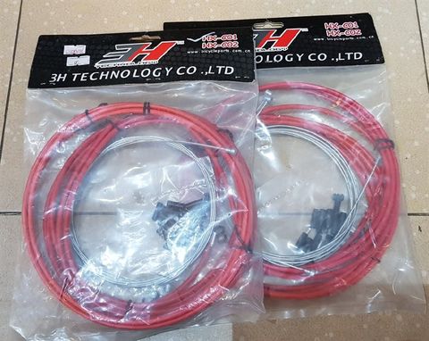 Bộ vỏ ruột dây đề, dây phanh màu đỏ