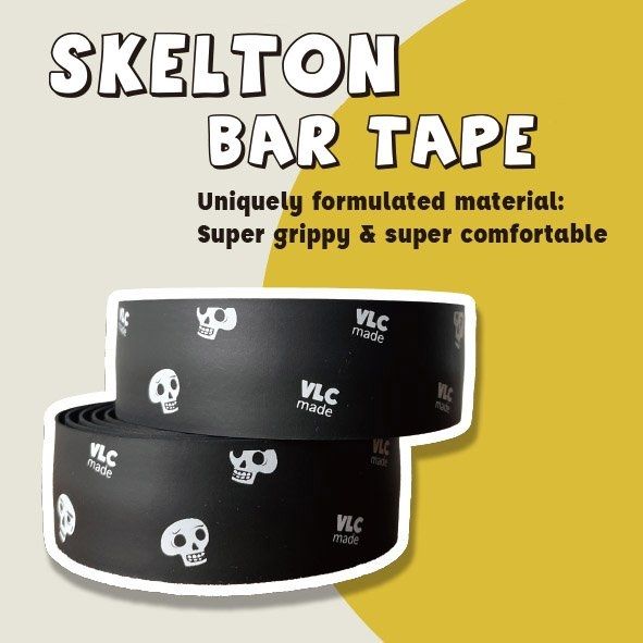  Tay quấn Veloci VLCmade SKELTON BAR TAPE Black on Black 