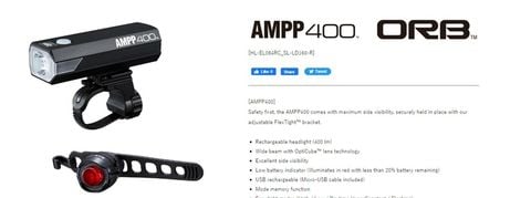 Combo đèn CatEye AMPP 400 + ORB (HL-EL084RC + SL-LD160) 8900970