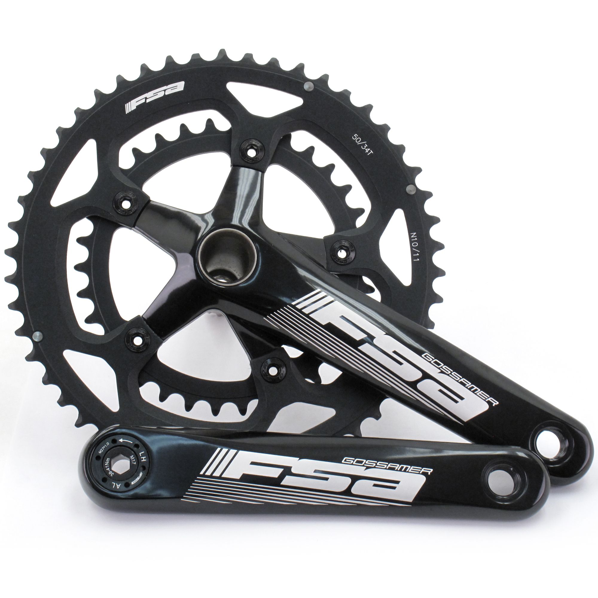  Giò đĩa FSA Gossamer/11s/52T/175mm/Đen | Crankset FSA Gossamer/11s/52T/175mm/Black 