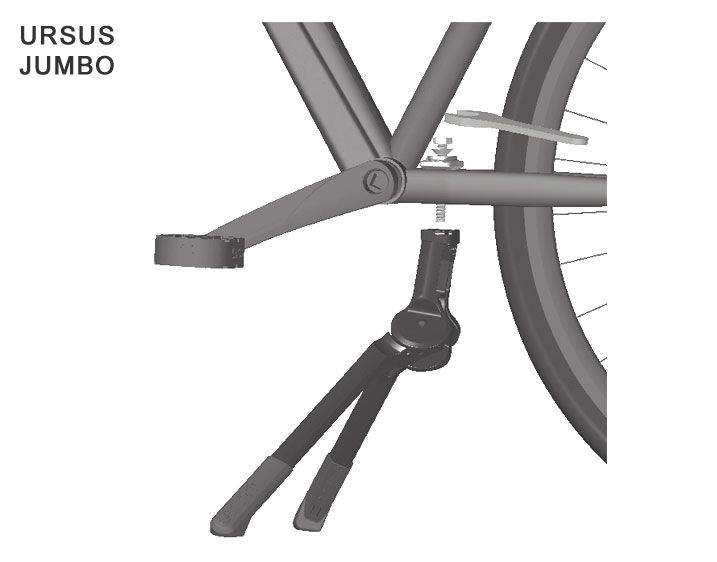 Ch n ch ng gi a i URSUS double leg kickstand Aluminium Black