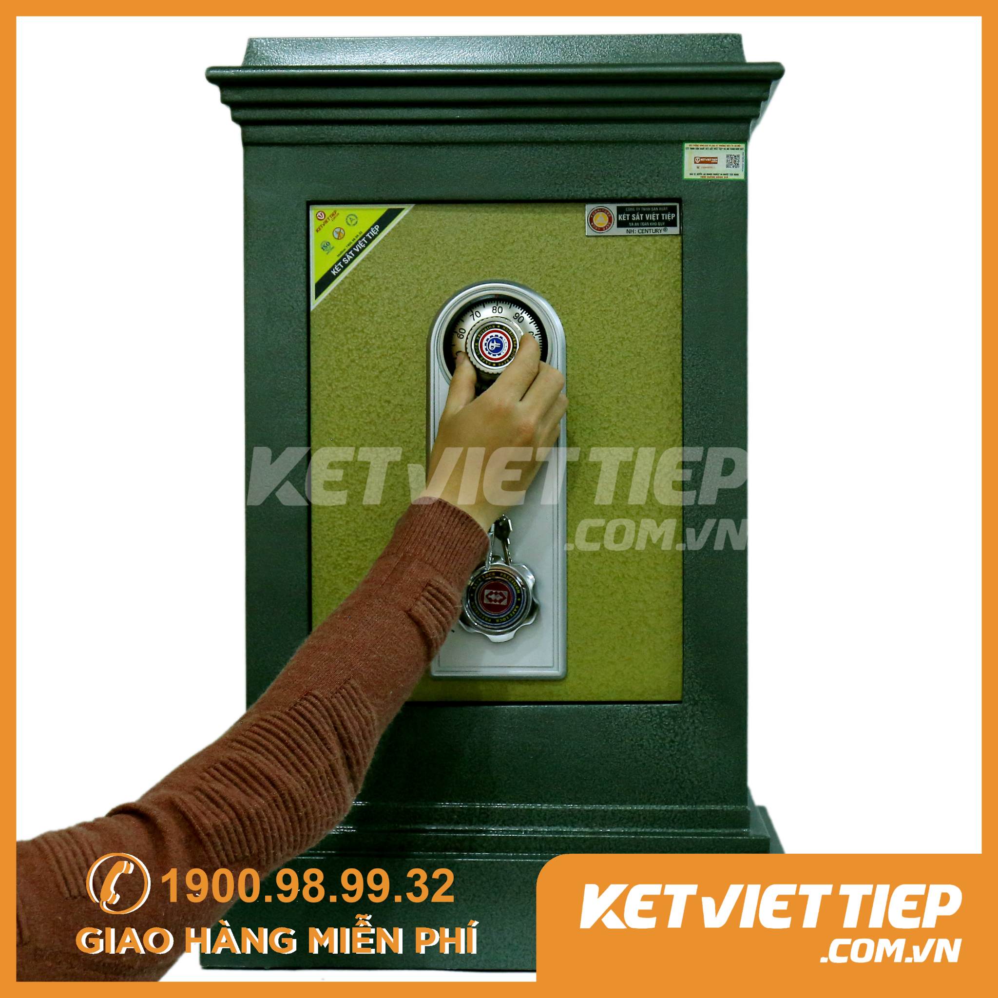 Két Sắt Việt Tiệp KVT140KC Khóa Cơ