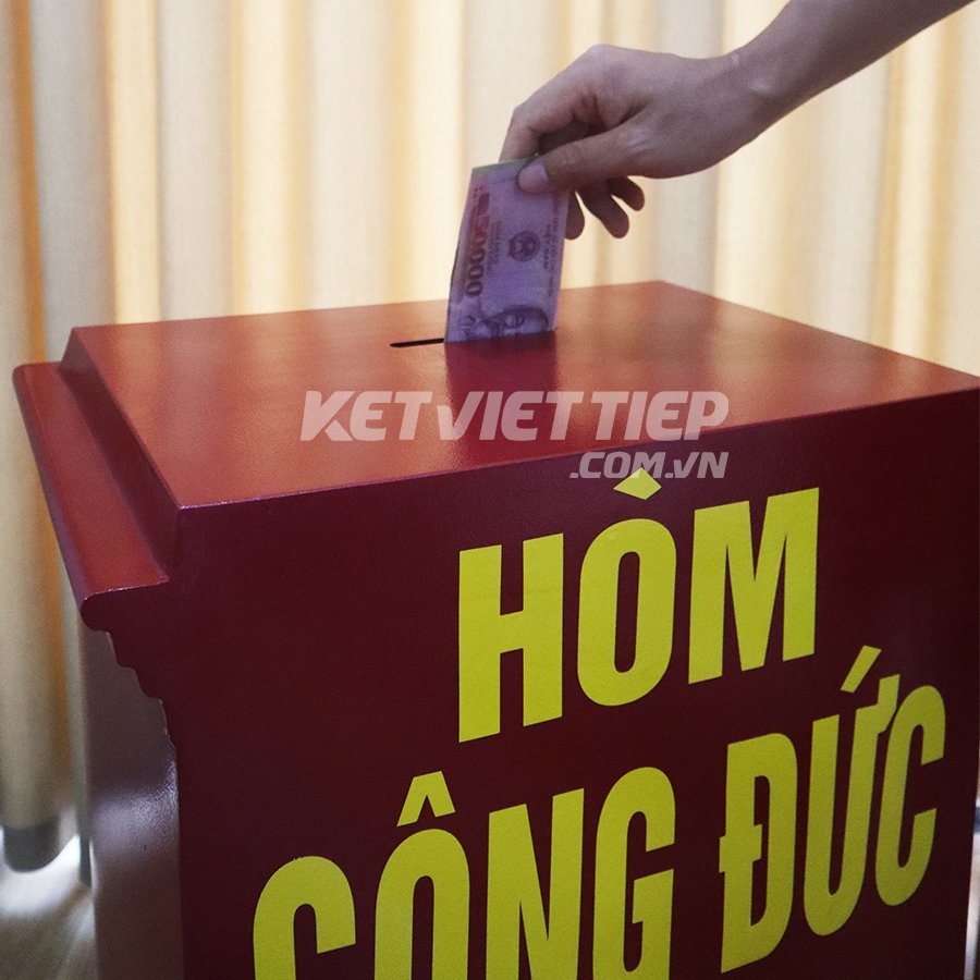 Két Sắt Công Đức Có Khe Bỏ Tiền Khóa Điện Tử CĐ100