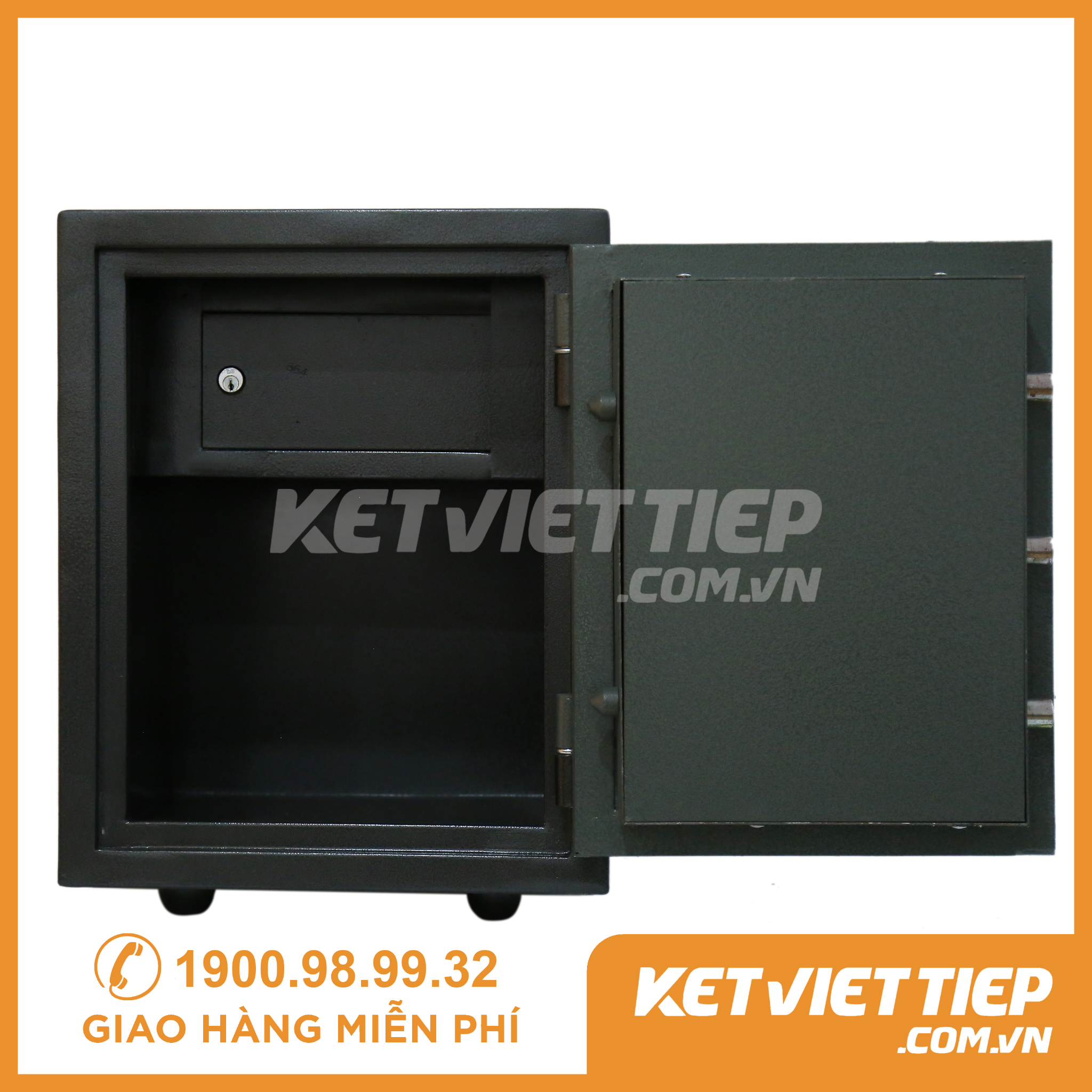 Két Sắt Việt Tiệp chính hãng Đúc Đặc chống cháy K41 Khóa Cơ