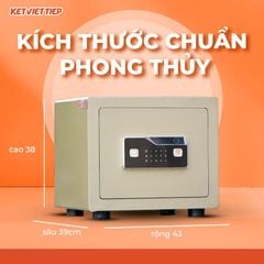 Két Sắt mini Việt Tiệp Vân tay Điện tử cao cấp SPM360VTDT, có kết nối điện thoại