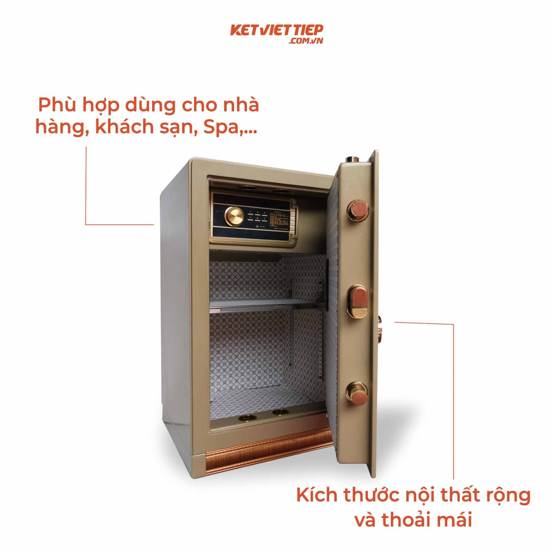 Két sắt nhập khẩu đúc đặc Aifeibao 80tg vân tay điện tử