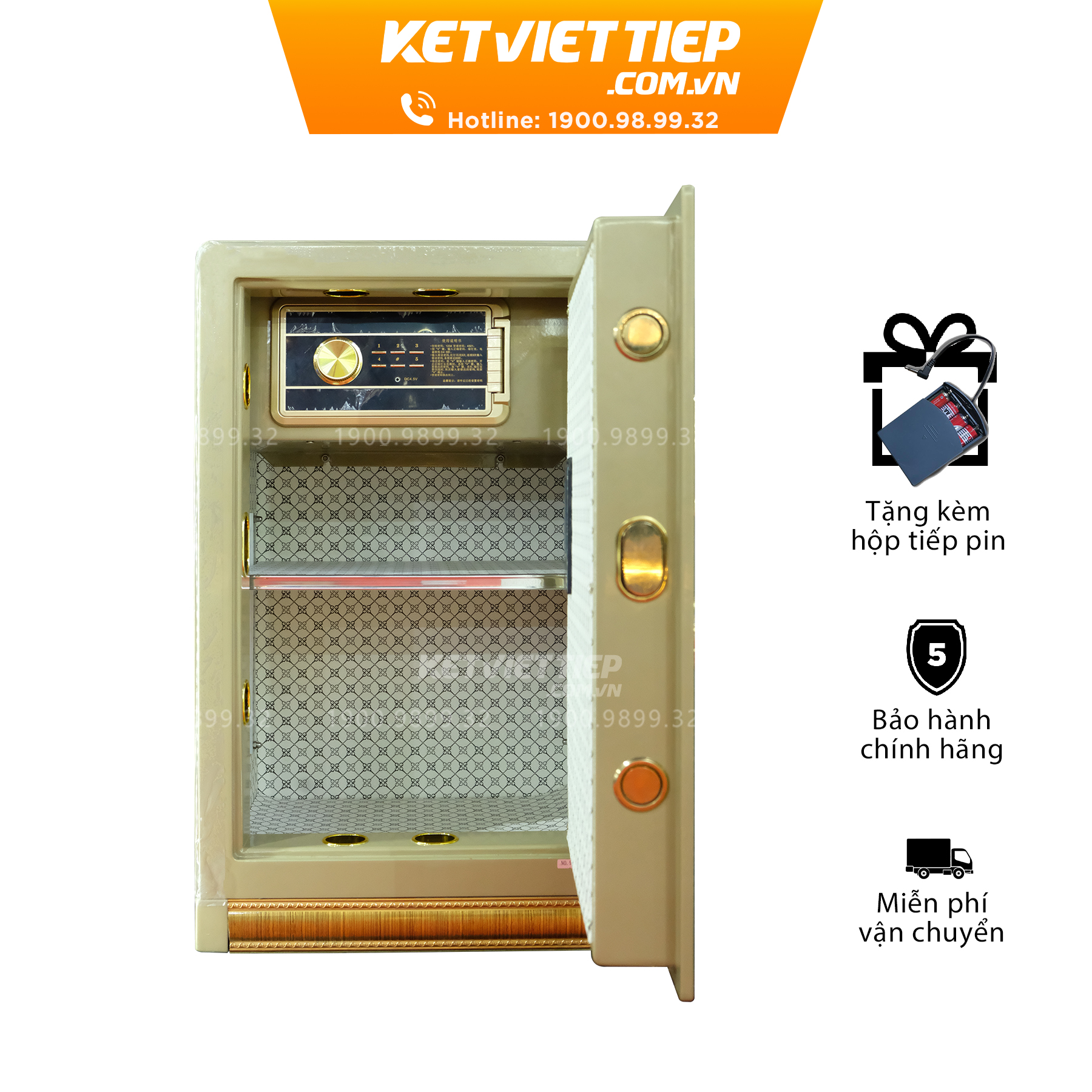 Két sắt nhập khẩu đúc đặc Aifeibao 80tg vân tay điện tử