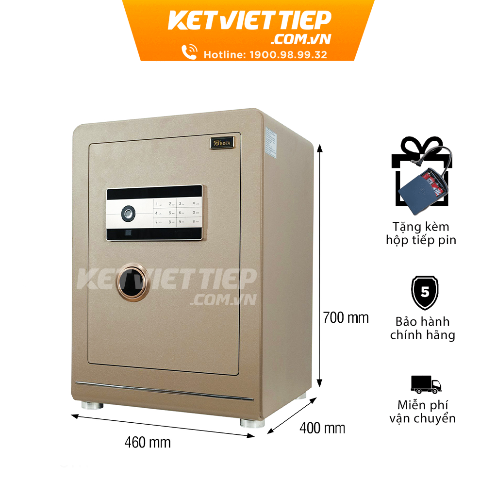 Két Sắt Bofa BF-V70BJ Khóa vân tay điện tử