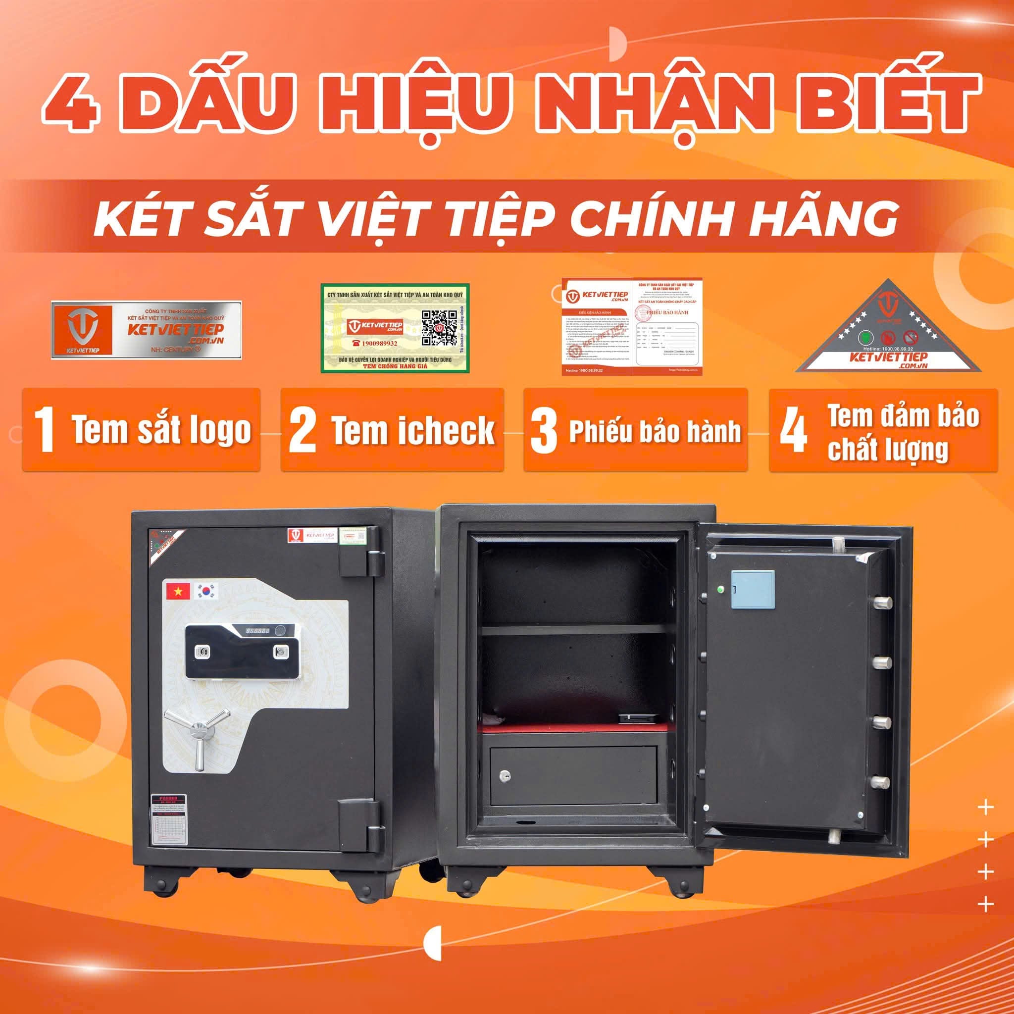 Két sắt Việt Tiệp Cao Câp Siêu Cường KVTSC54 Vân Tay Điện Tử Cao Cấp