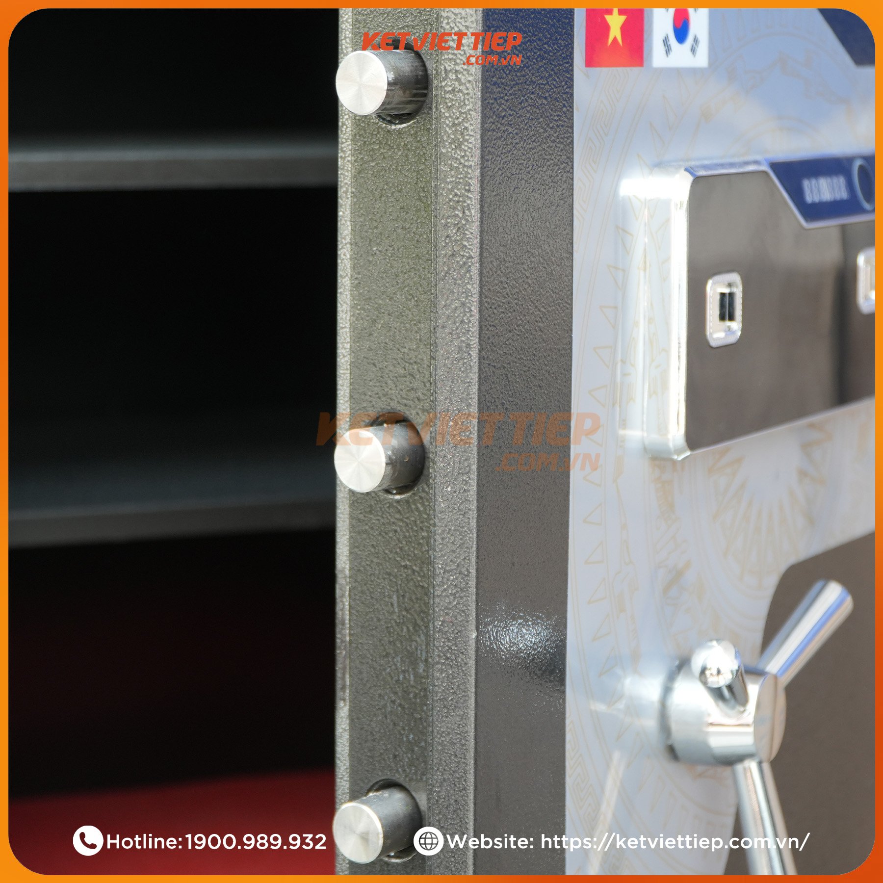 Két Sắt Ngân Hàng Nhà Nước Việt Tiệp Vân Tay Kết Hợp Mã số điện tử NH100VTDT