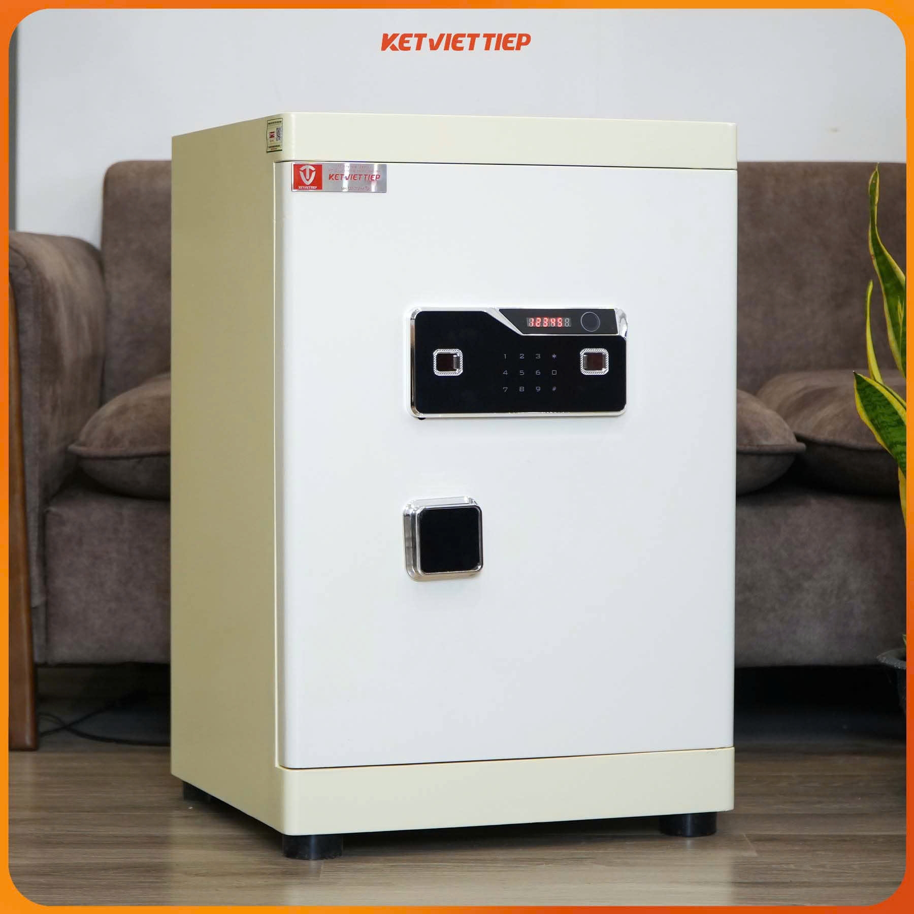 Két Sắt Việt Tiệp Chống Cháy SPM810 Vân Tay Điện Tử, Kết nối app điện thoại