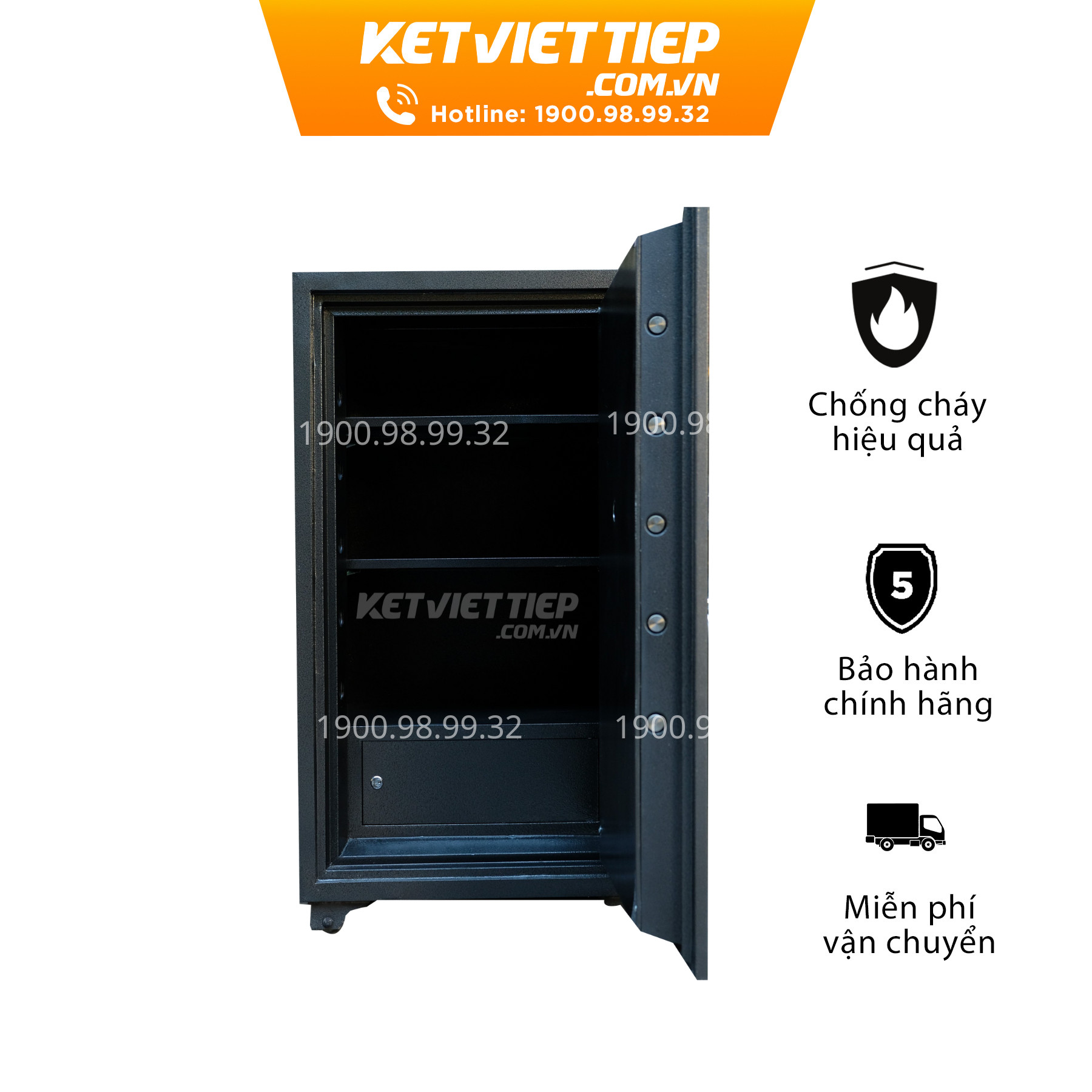 Két Sắt Việt Tiệp Cao Cấp Cỡ Lớn Loại To KCC265 Khóa Cơ Đổi Mã