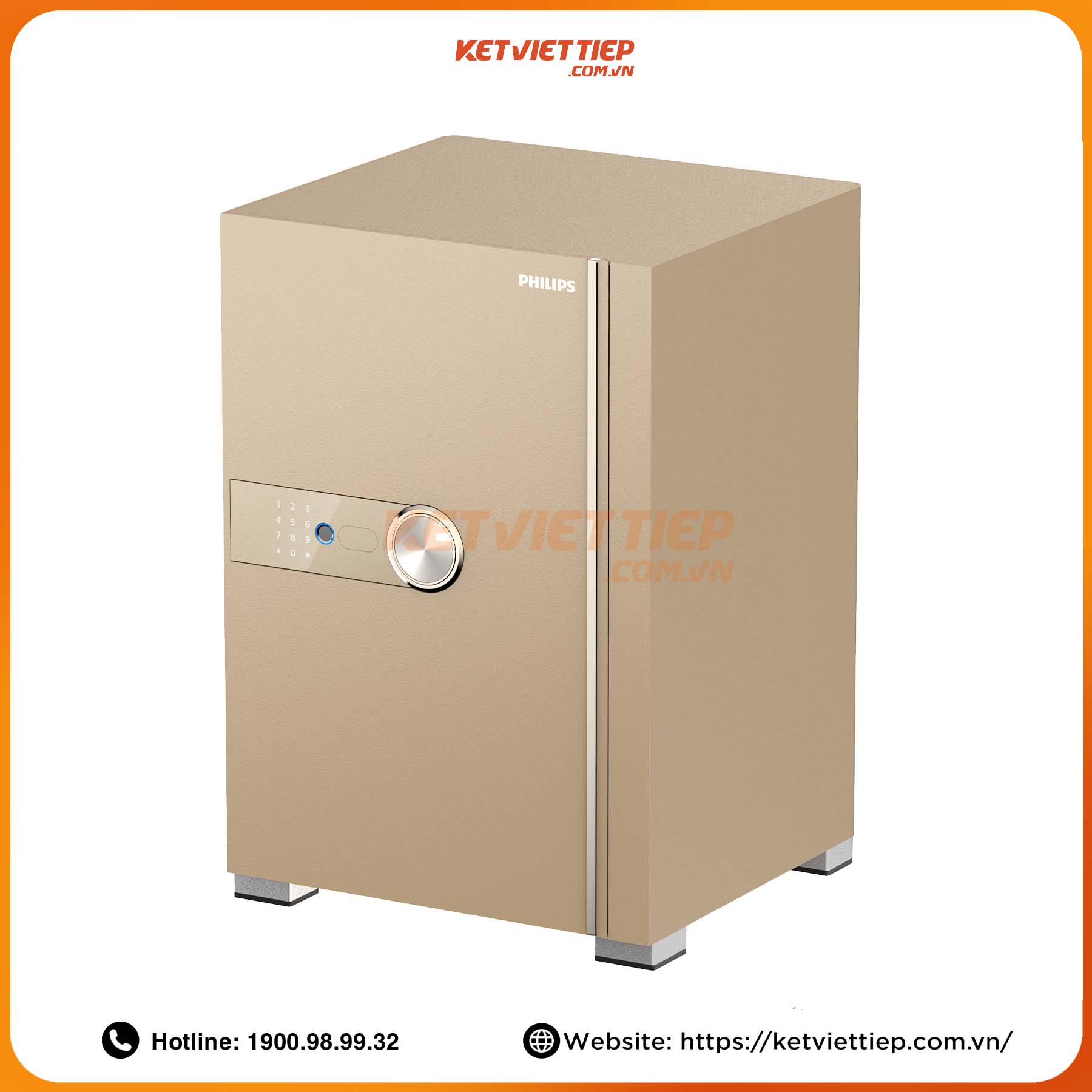 Két sắt nhập khẩu thông minh cao cấp Philips SBX202 6C0 Khóa bảo mật vân tay điện tử, Khung thép Carbon