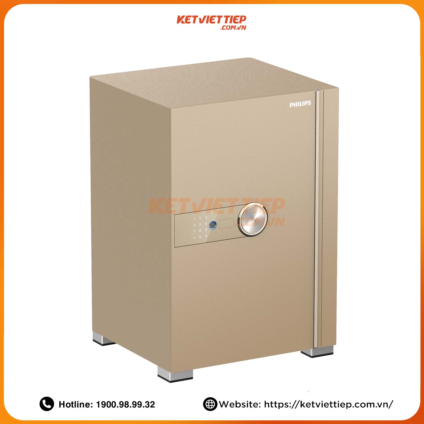 Két sắt nhập khẩu thông minh cao cấp Philips SBX202 6C0 Khóa bảo mật vân tay điện tử, Khung thép Carbon