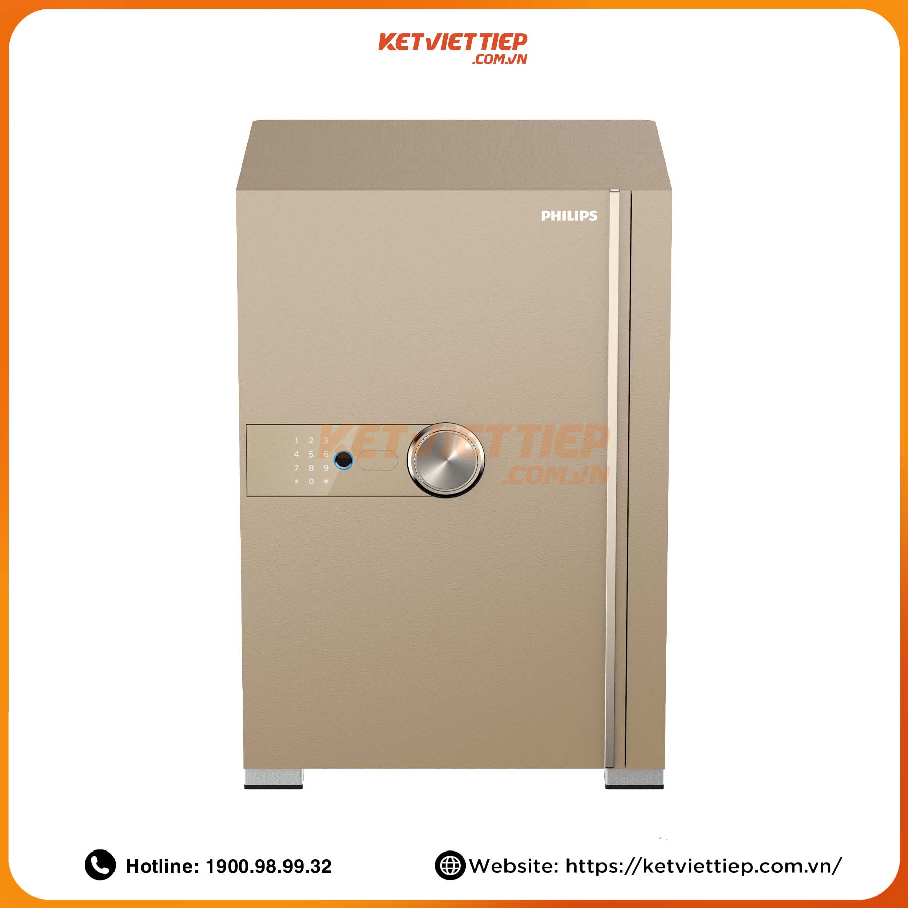 Két sắt nhập khẩu thông minh cao cấp Philips SBX202 6C0 Khóa bảo mật vân tay điện tử, Khung thép Carbon