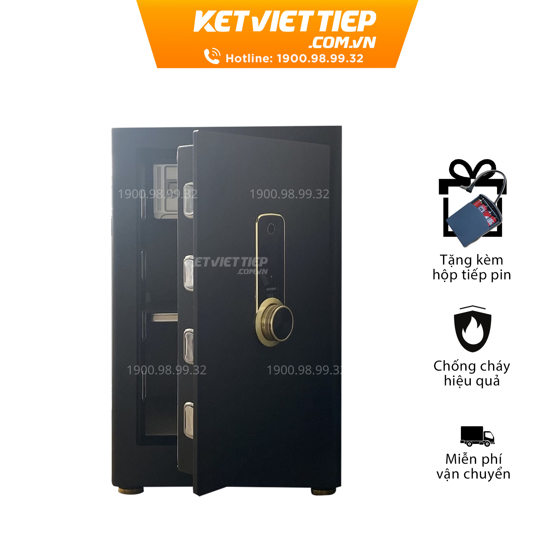 Két sắt nhập khẩu thông minh Aifeibao HK-M/D-70-AS nội thất bọc da cao cấp