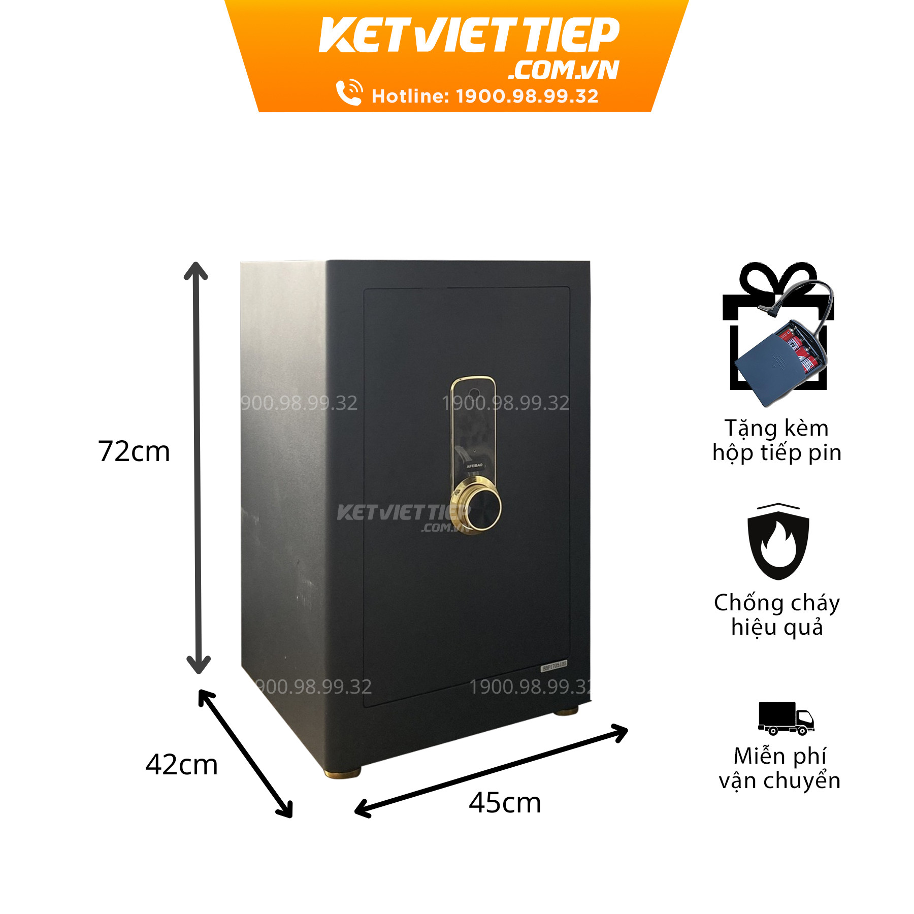 Két sắt nhập khẩu thông minh Aifeibao HK-M/D-70-AS nội thất bọc da cao cấp