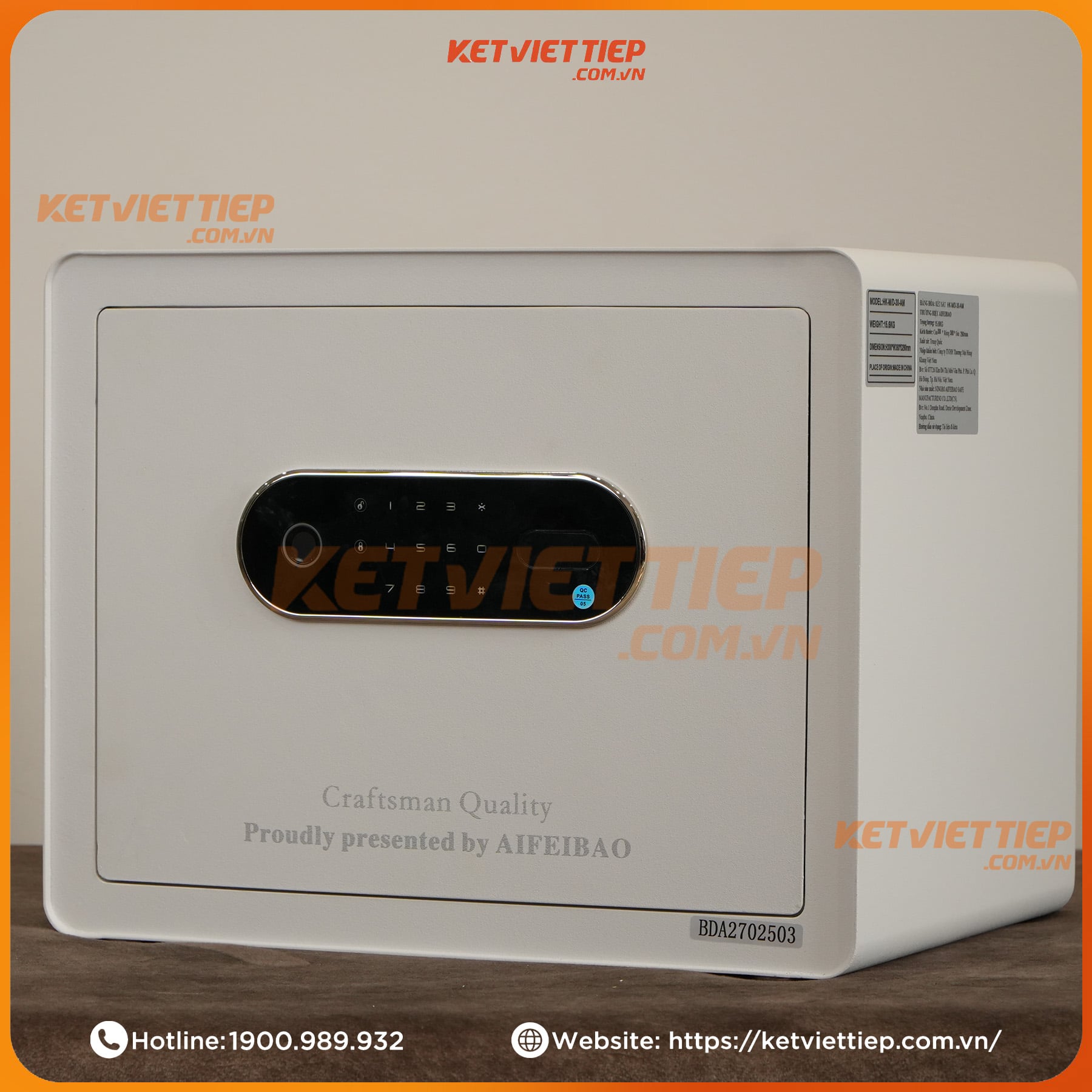 Két sắt mini thông minh Aifeibao KV316 vân tay điện tử