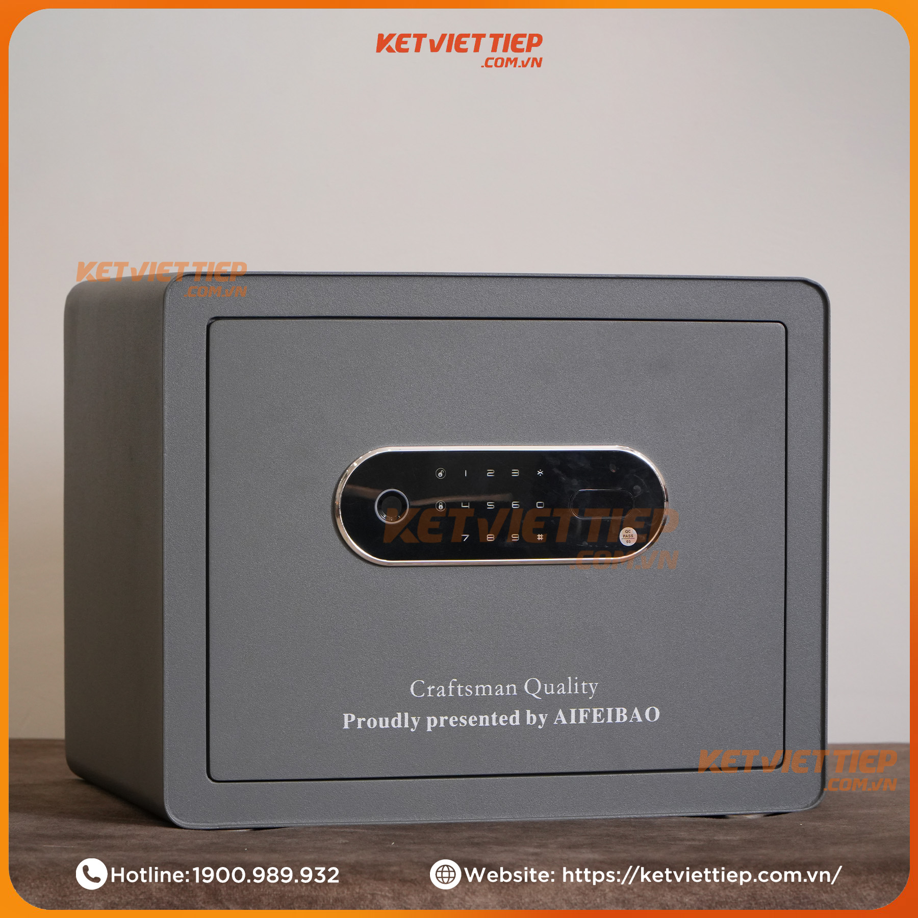 Két sắt mini thông minh Aifeibao KV316 vân tay điện tử