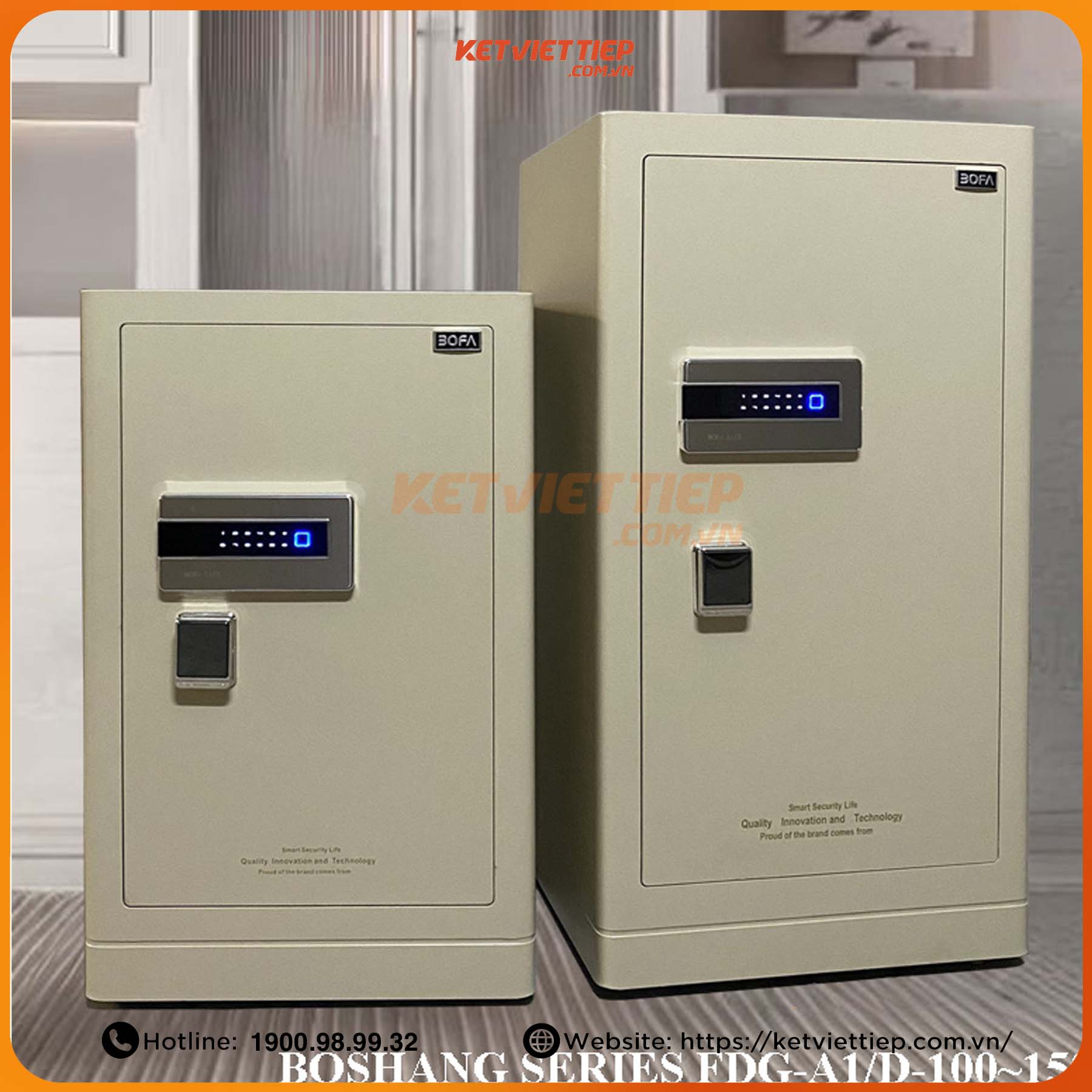 Két sắt Nhập khẩu Bofa FDX-A/D-30 Khóa Vân Tay Điện Tử, Kết Nối Điện Thoại