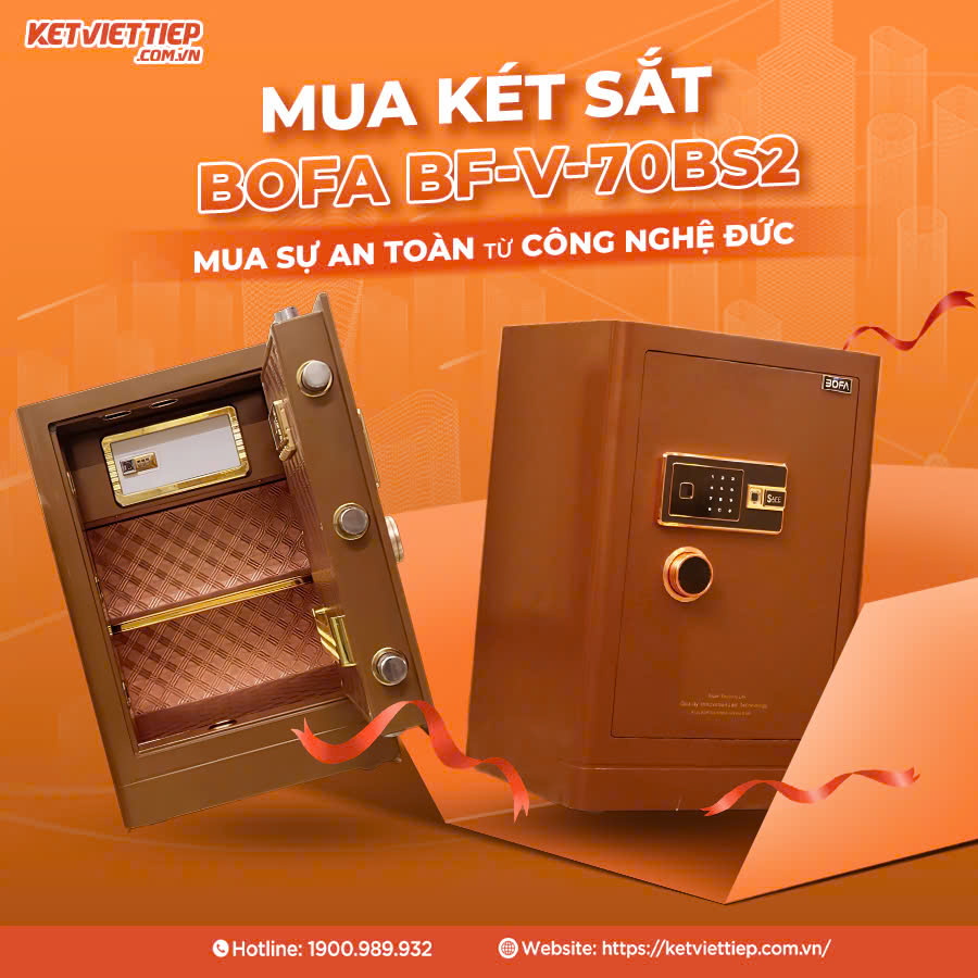 Két sắt Bofa BF-V-70BS2 Công Nghệ Vân Tay Điện Tử, Kết Nối App