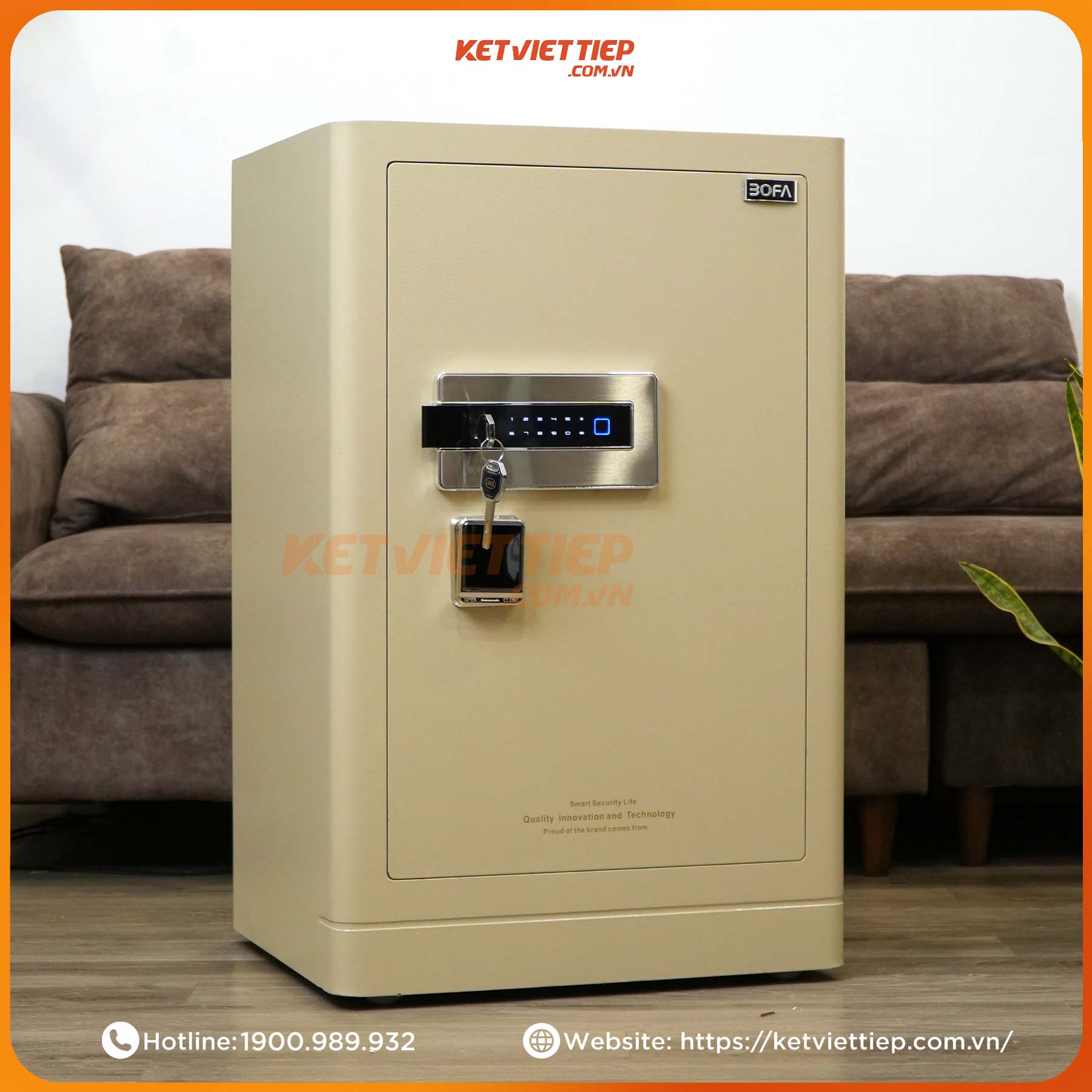 Két sắt Bofa FDG-A1/D-80 Khóa Vân Tay Điện Tử