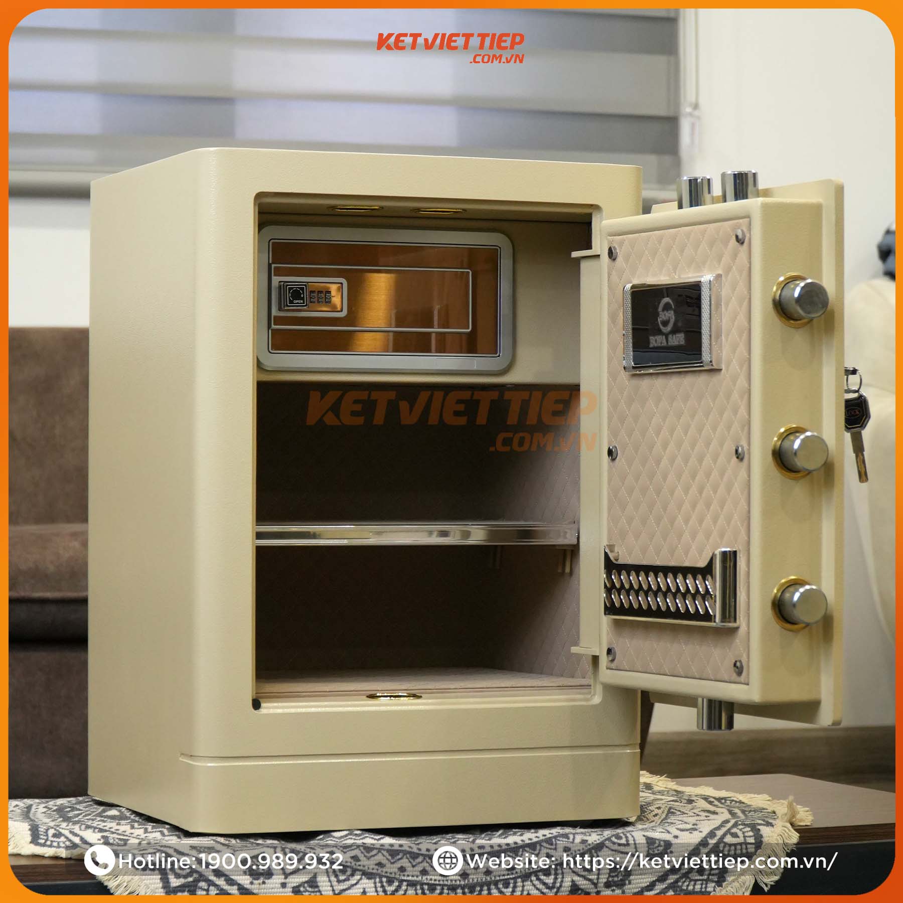 Két sắt Bofa FDG-A1/D-60 Khóa Vân tay điện tử, kết nối app