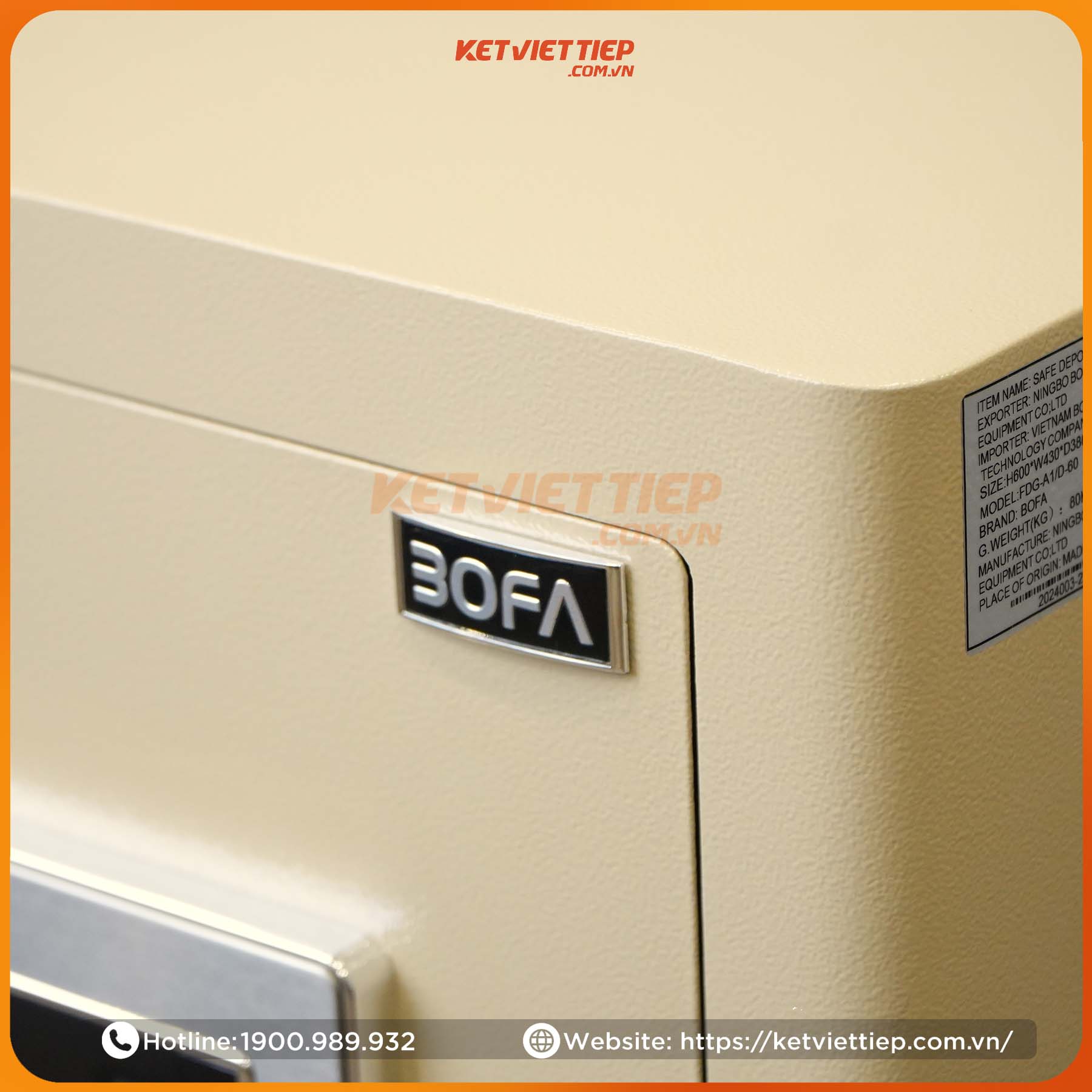 Két sắt Bofa FDG-A1/D-60 Khóa Vân tay điện tử, kết nối app