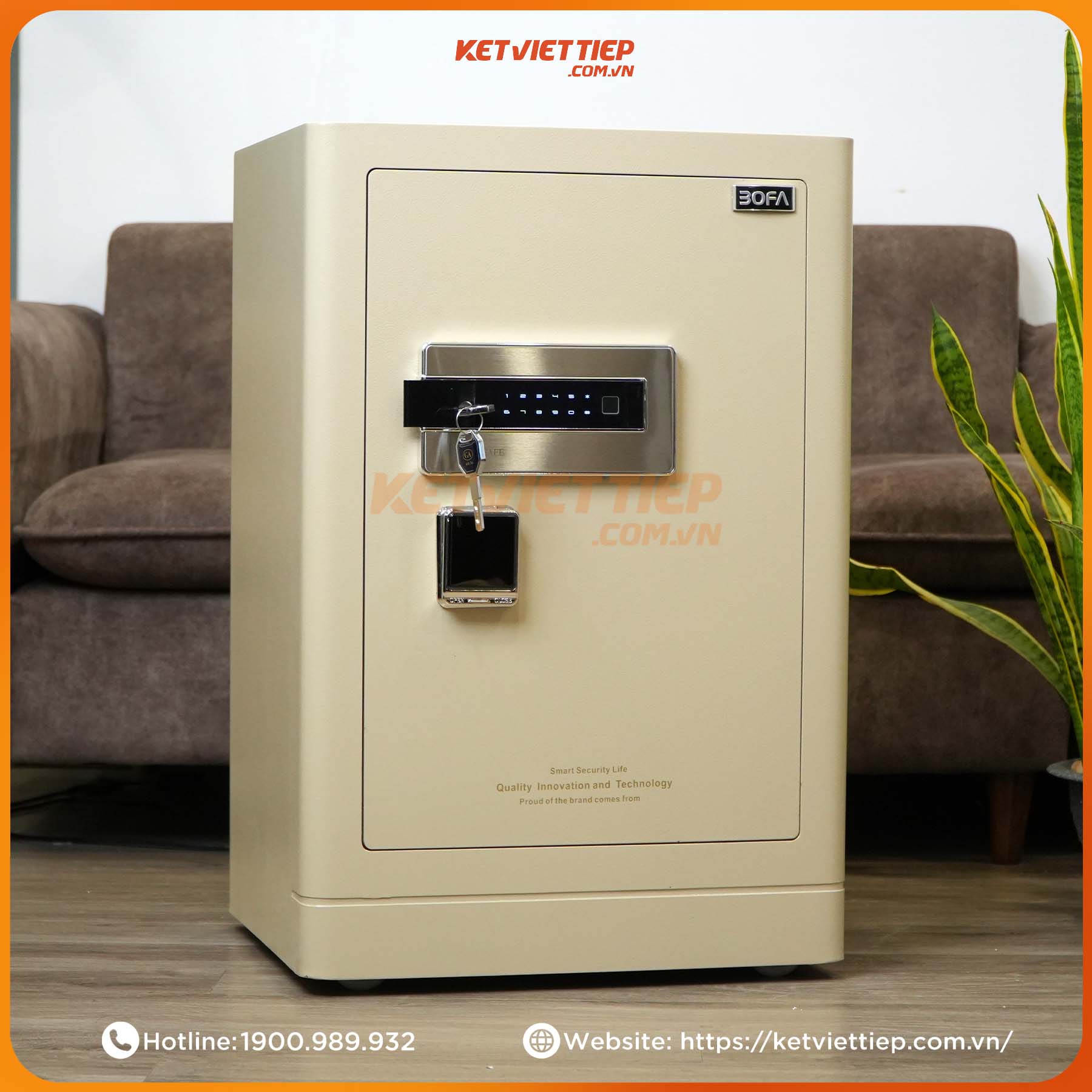 Két Sắt nhập khẩu Bofa FDG-A1/D-70 Khóa Vân Tay Điện Tử, Kết nối app thông minh