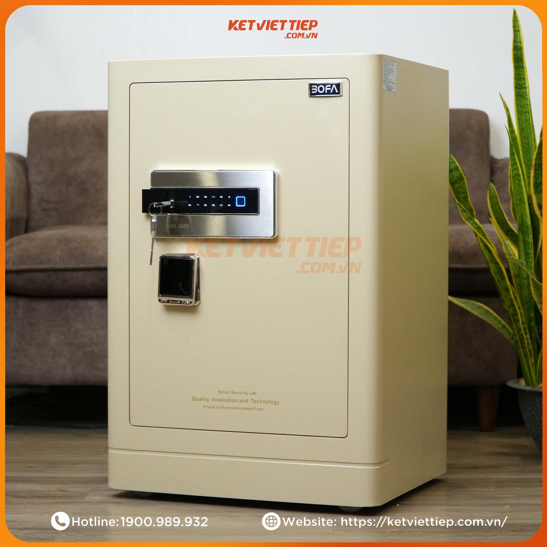 Két Sắt nhập khẩu Bofa FDG-A1/D-70 Khóa Vân Tay Điện Tử, Kết nối app thông minh