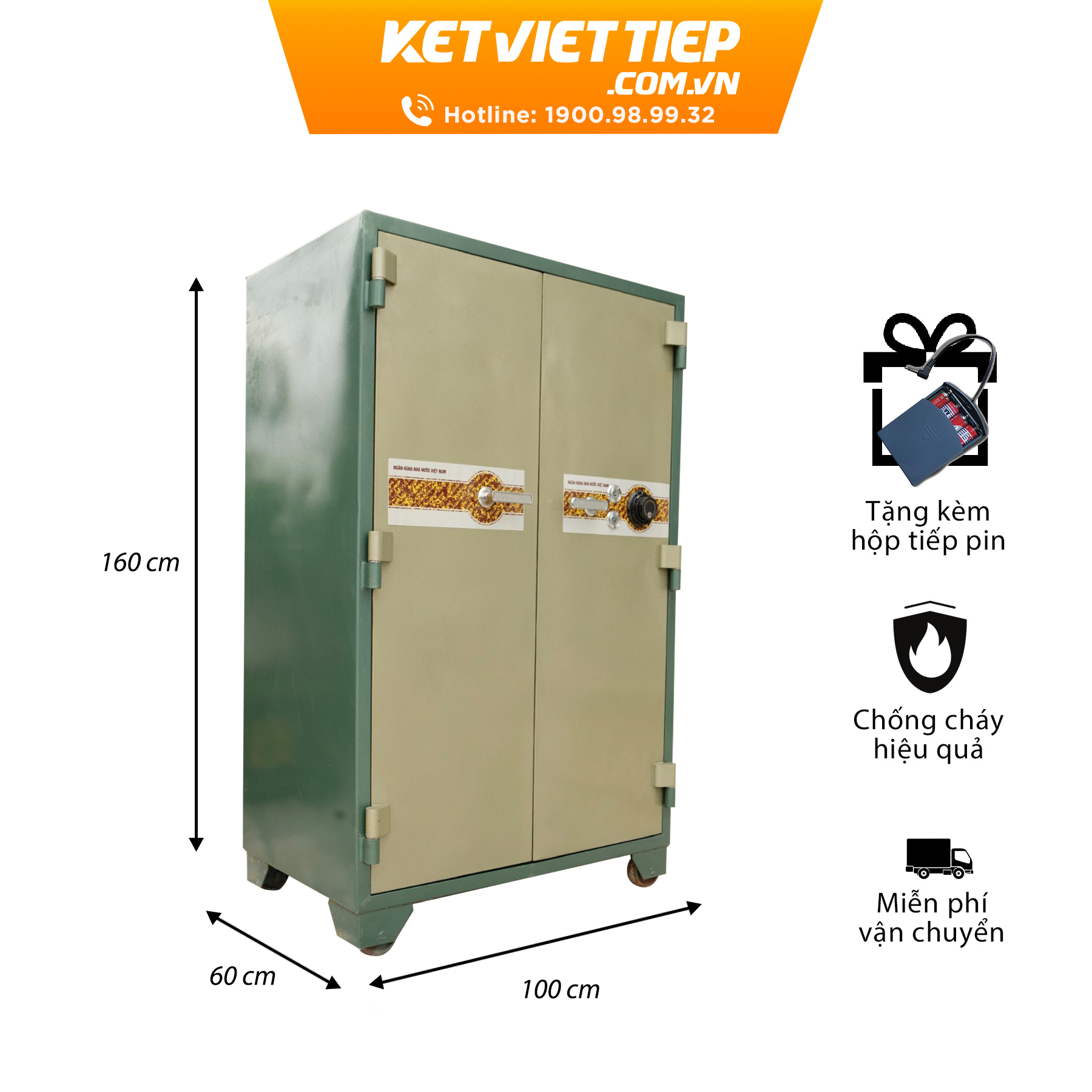 Két sắt ngân hàng nhà nước Việt Nam BMEC K760 Pro Khóa cơ đổi mã