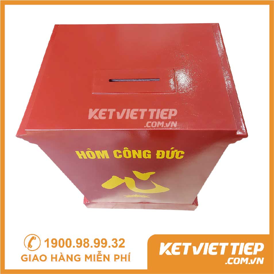 Két Sắt Công Đức Có Khe Bỏ Tiền K110 Khóa cơ