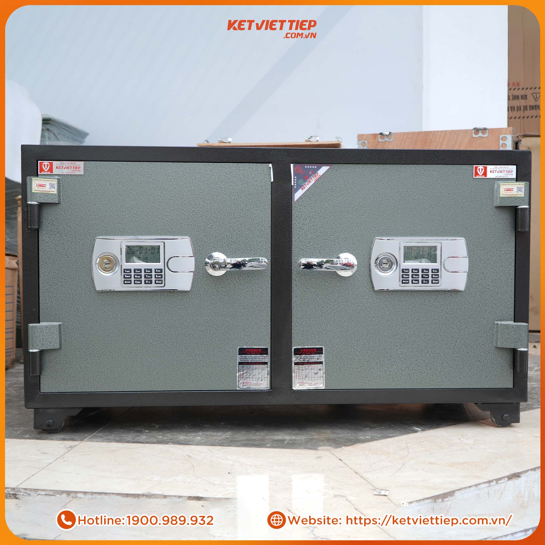 Két Sắt Điện Tử Việt Tiệp 2 Cánh - Thép Dày Chống Trộm, Chống Cháy Dành Riêng Cho Tiệm Vàng