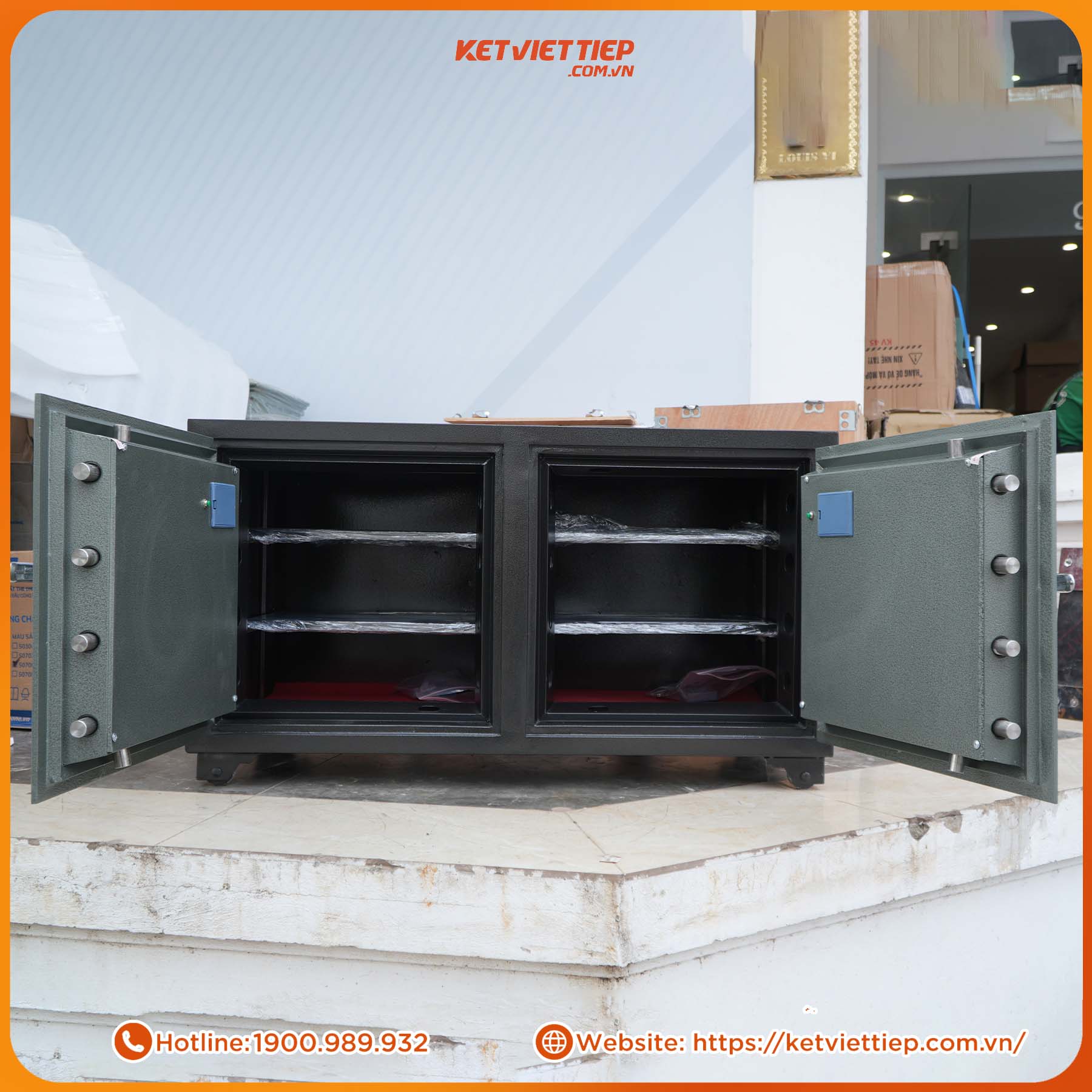 Két Sắt Điện Tử Việt Tiệp 2 Cánh - Thép Dày Chống Trộm, Chống Cháy Dành Riêng Cho Tiệm Vàng