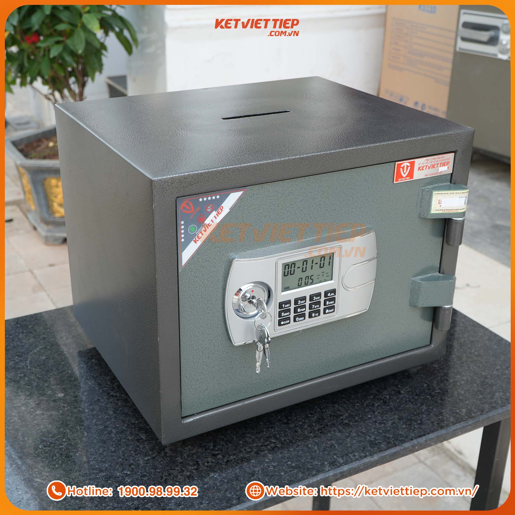 Két Sắt Mini Hòm Công Đức khoét nóc CBD36DT Khóa Điện Tử
