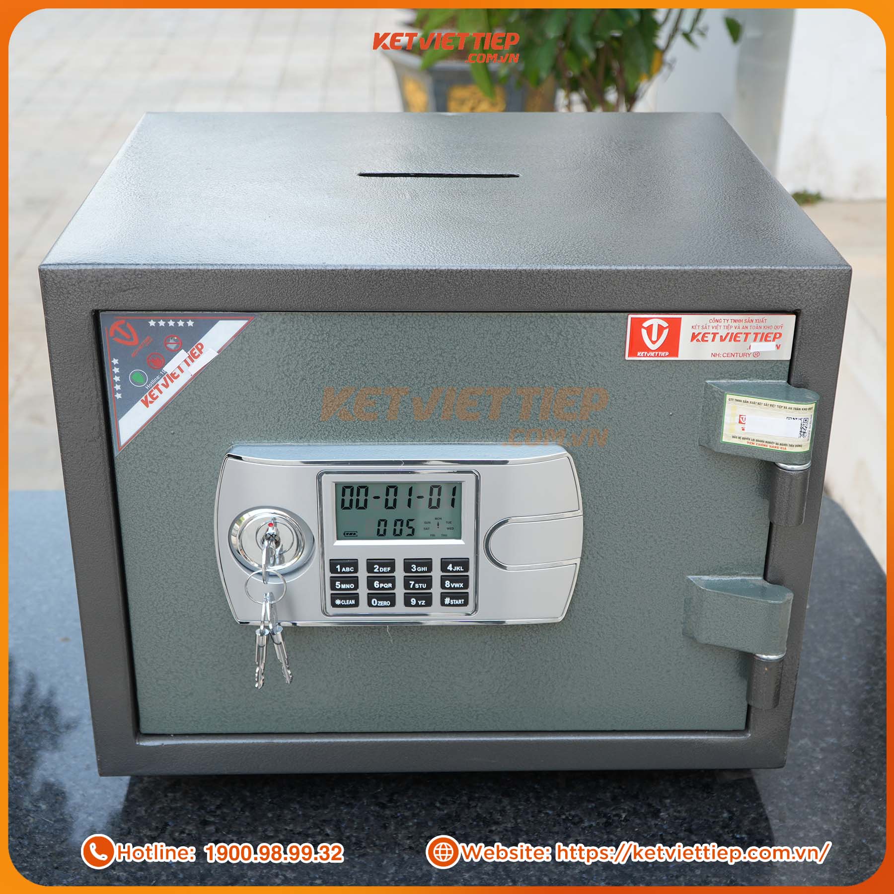 Két Sắt Mini Hòm Công Đức khoét nóc CBD36DT Khóa Điện Tử