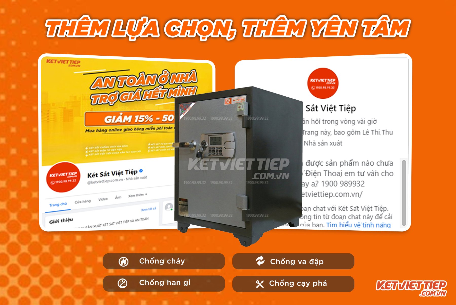 Két Sắt Việt Tiệp KV150DT Điện Tử chống cháy