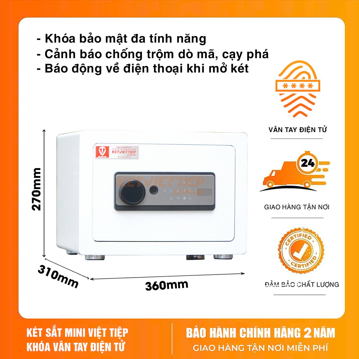 Két Sắt Việt Tiệp KS11 – Chống Trộm Thông Minh, Cảnh Báo Tức Thì