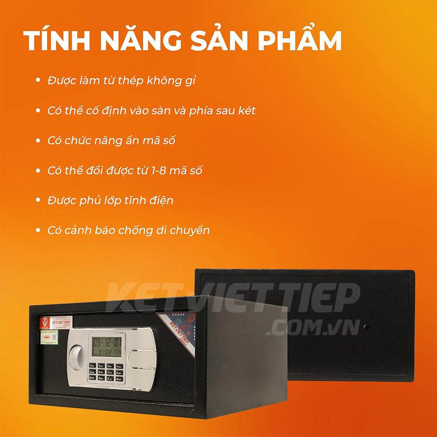 Két Sắt Khách Sạn Việt Tiệp KS42DT Khóa Điện Tử