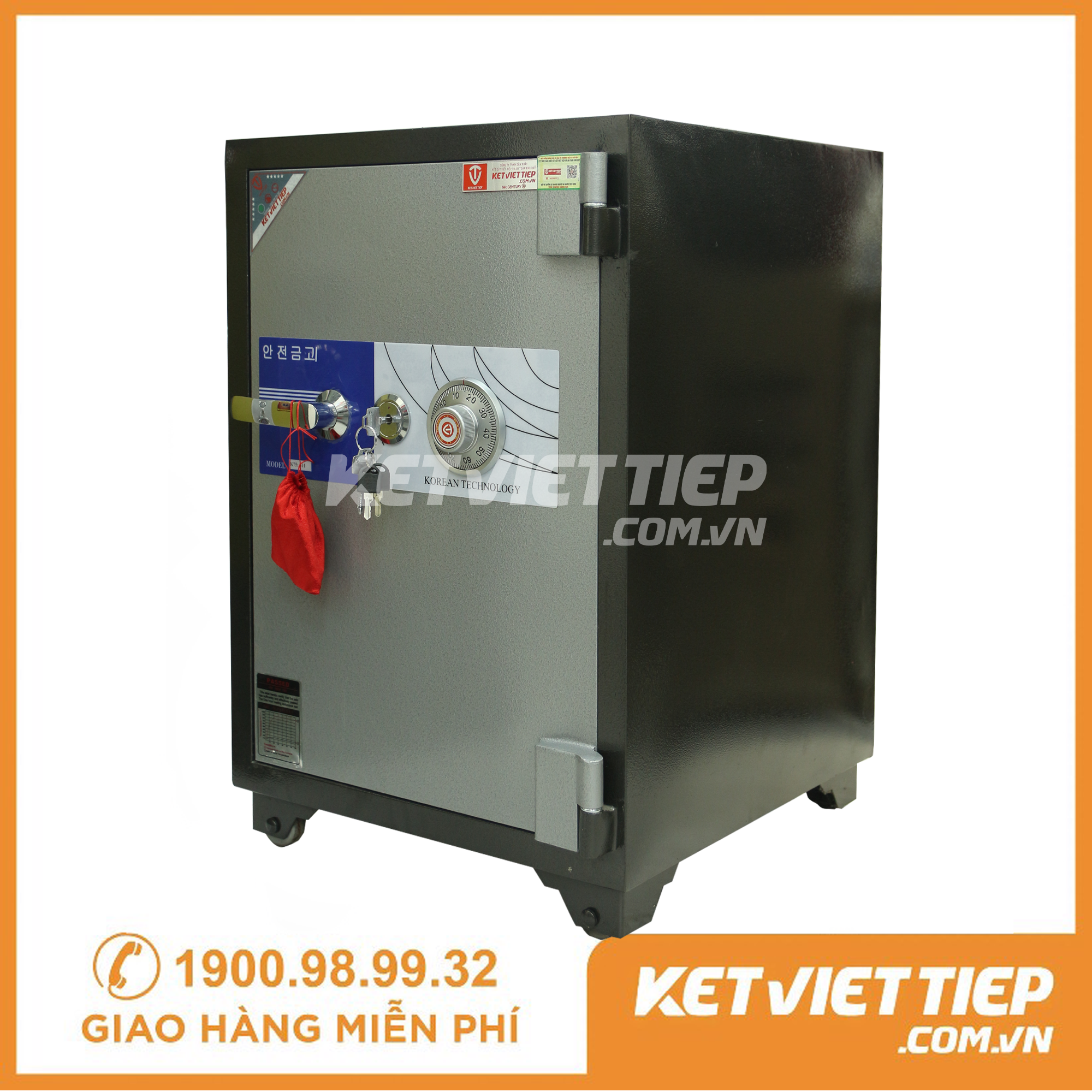 Két Sắt Việt Tiệp chính hãng KVT86 Khoá Cơ chống cháy 1670oC