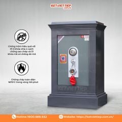 Két Sắt Việt Tiệp chính hãng K75KC Khóa Cơ chống cháy thép đặc dầy 5 ly chống cậy phá
