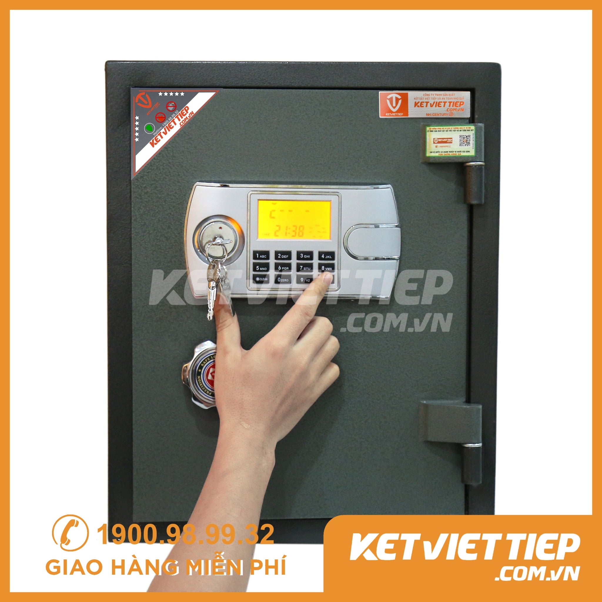 Két Sắt Việt Tiệp KVTE72 Điện Tử Chống Cháy