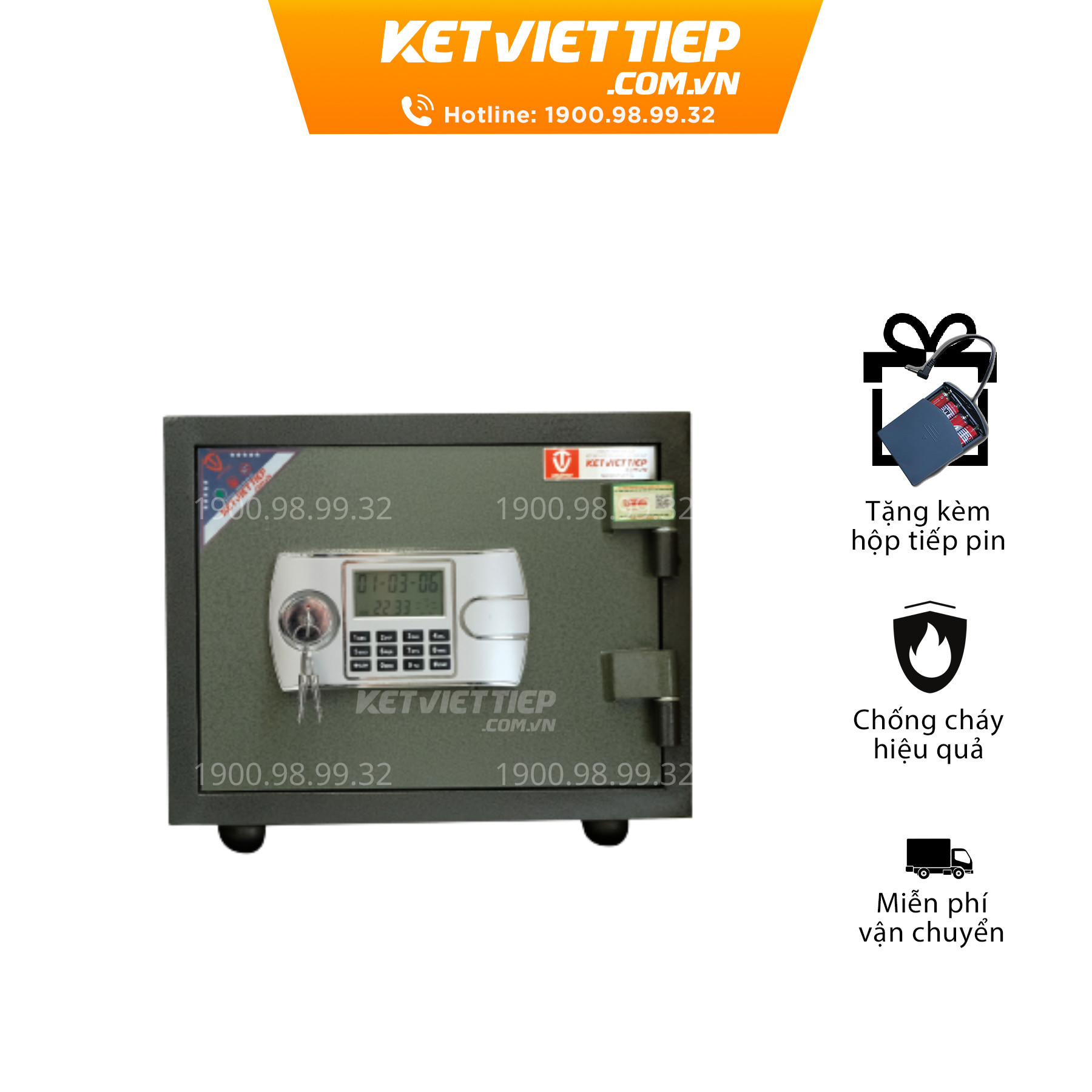 Két Sắt Việt Tiệp mini KVT32 điện tử chống cháy